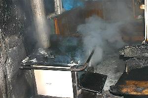 Bild: Von diesem Ofen scheint der Brand ausgegangen zu sein