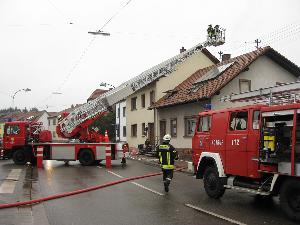 Bild: Einsatz bei einem Kaminbrand in der Rathausstra&amp;szlig;e