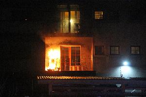 Bild: Brand auf einem Balkon im Eichenweg in Eppelborn